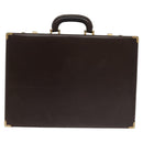 LOEWE Anagram Trunk Leather Brown Auth 102202-13
