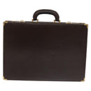 LOEWE Anagram Trunk Leather Brown Auth 102202-2