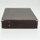 LOEWE Anagram Trunk Leather Brown Auth 102202-3