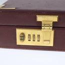 CARTIER Trunk Leather Bordeaux Gold Auth 102203-18