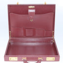 CARTIER Trunk Leather Bordeaux Gold Auth 102203-10