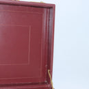 CARTIER Trunk Leather Bordeaux Gold Auth 102203-23