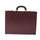 CARTIER Trunk Leather Bordeaux Gold Auth 102203-2