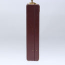 CARTIER Trunk Leather Bordeaux Gold Auth 102203-3
