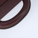 CARTIER Trunk Leather Bordeaux Gold Auth 102203-7