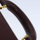 CARTIER Trunk Leather Bordeaux Gold Auth 102203-14