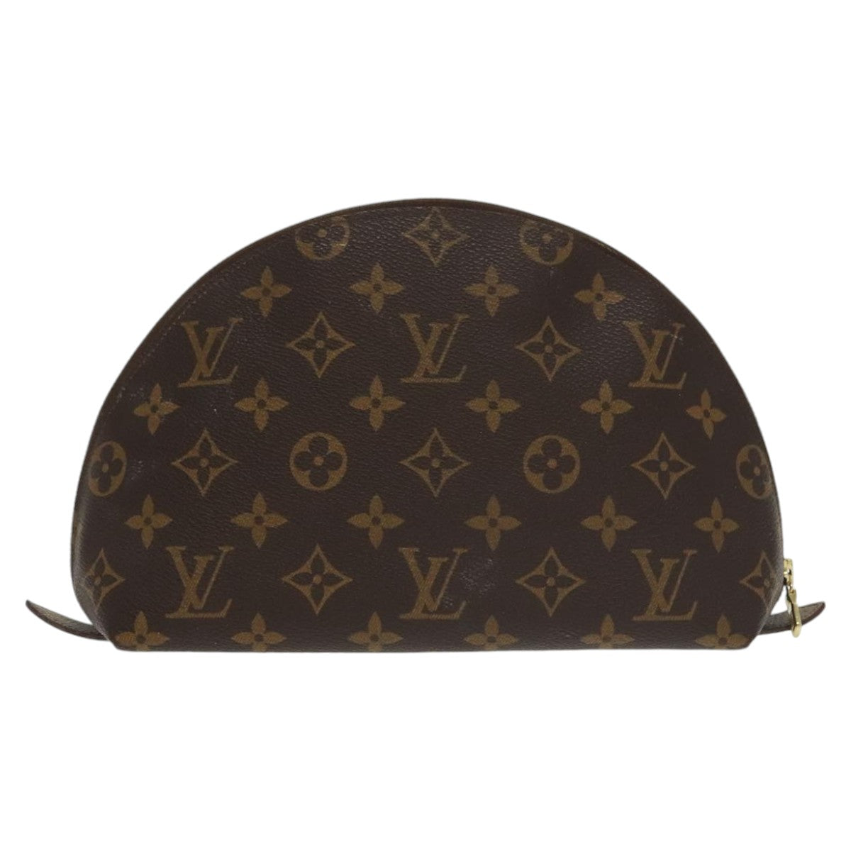 LOUIS VUITTON Monogram Trousse Demi Ronde Cosmetic Pouch M47520 LV Auth 102214 - 0