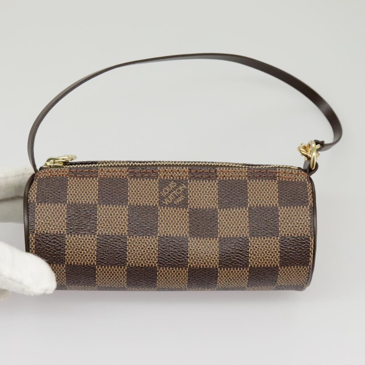 LOUIS VUITTON Damier Ebene Papillon 30 Hand Bag N51303 LV Auth 102216