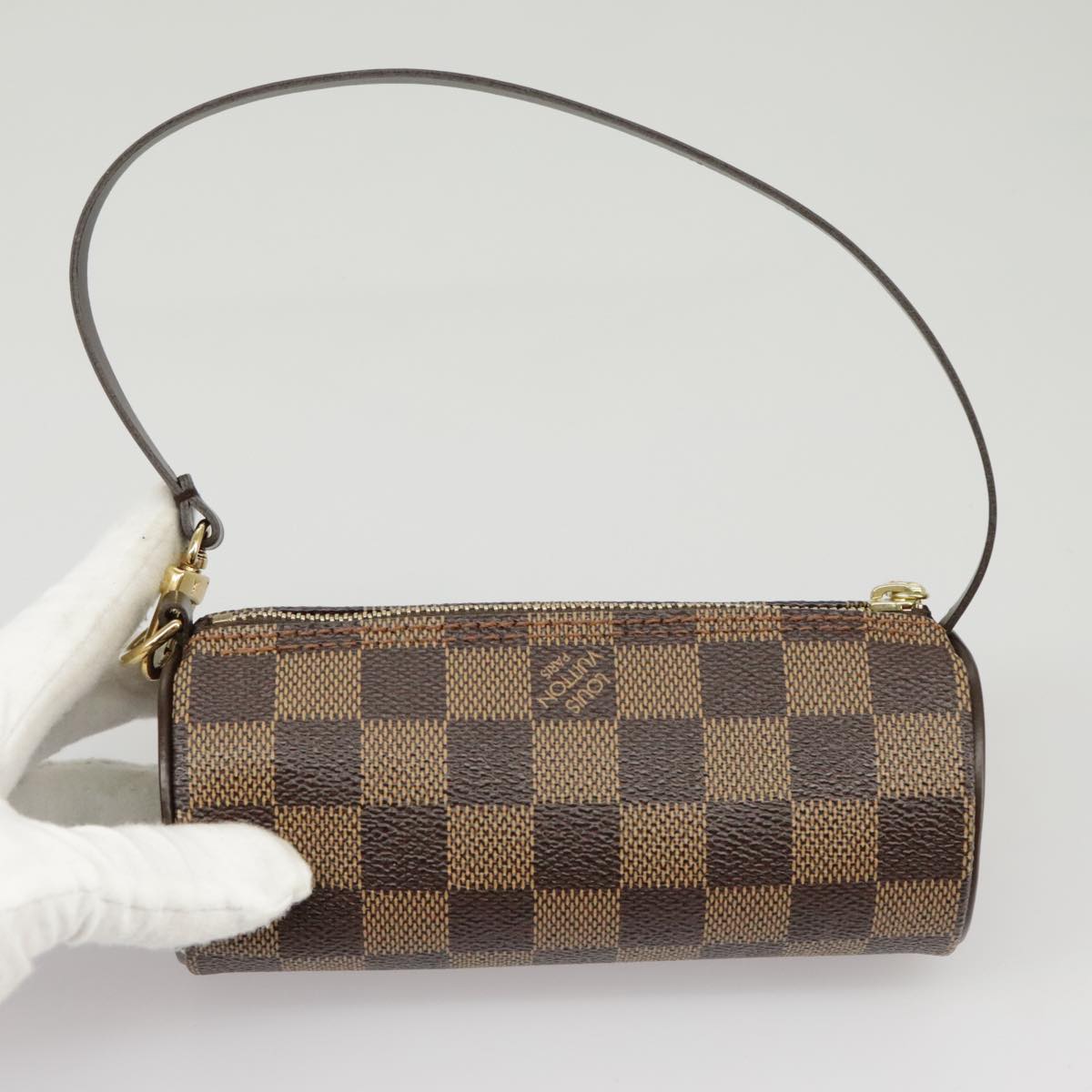 LOUIS VUITTON Damier Ebene Papillon 30 Hand Bag N51303 LV Auth 102216