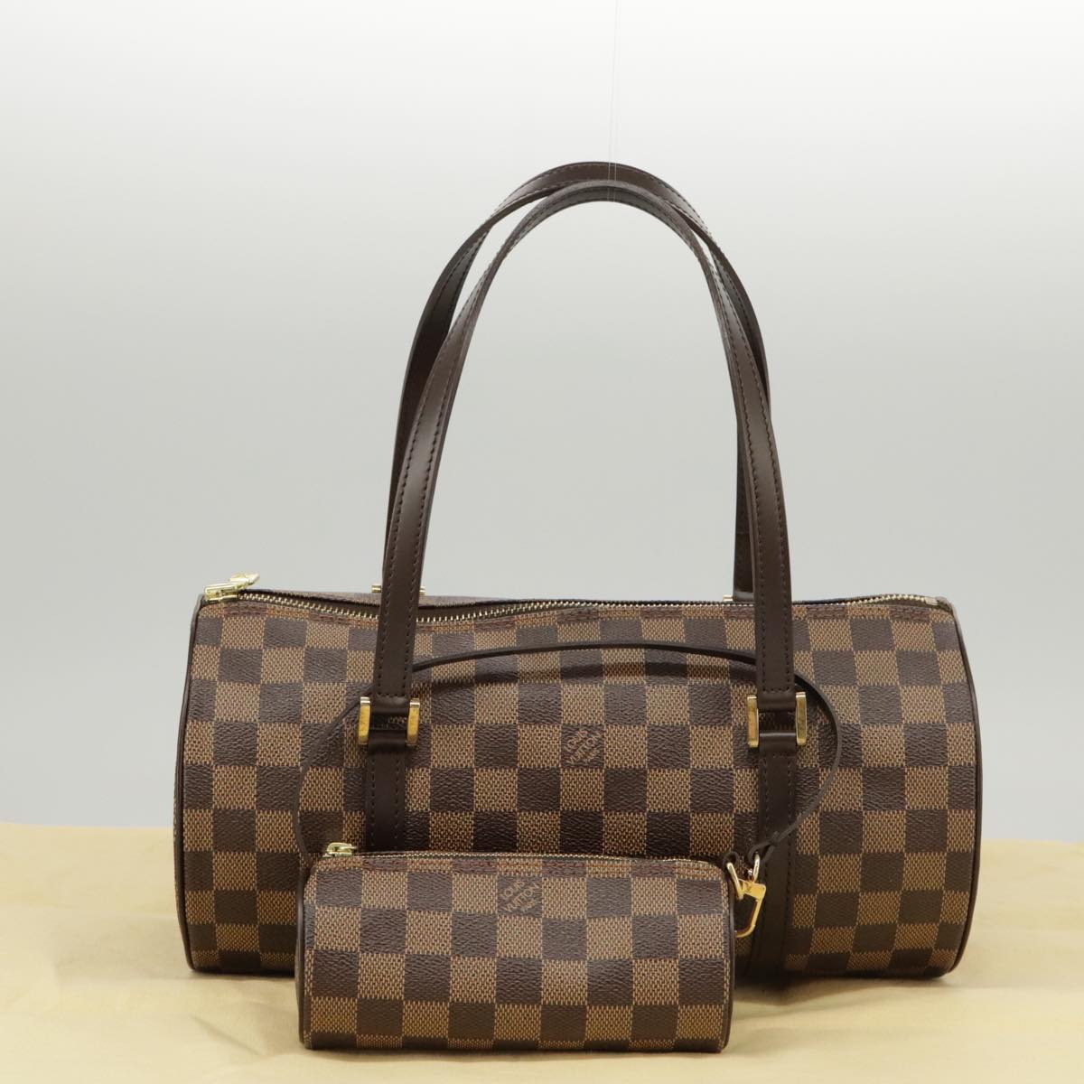 LOUIS VUITTON Damier Ebene Papillon 30 Hand Bag N51303 LV Auth 102216