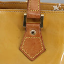 LOUIS VUITTON Monogram Vernis Houston Hand Bag Beige M91004 LV Auth 102224-17