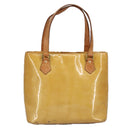 LOUIS VUITTON Monogram Vernis Houston Hand Bag Beige M91004 LV Auth 102224-13