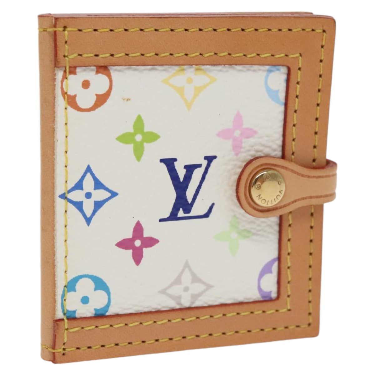 LOUIS VUITTON Monogram Multicolor Porte Photo 2 Frame White M58003 Auth 102237