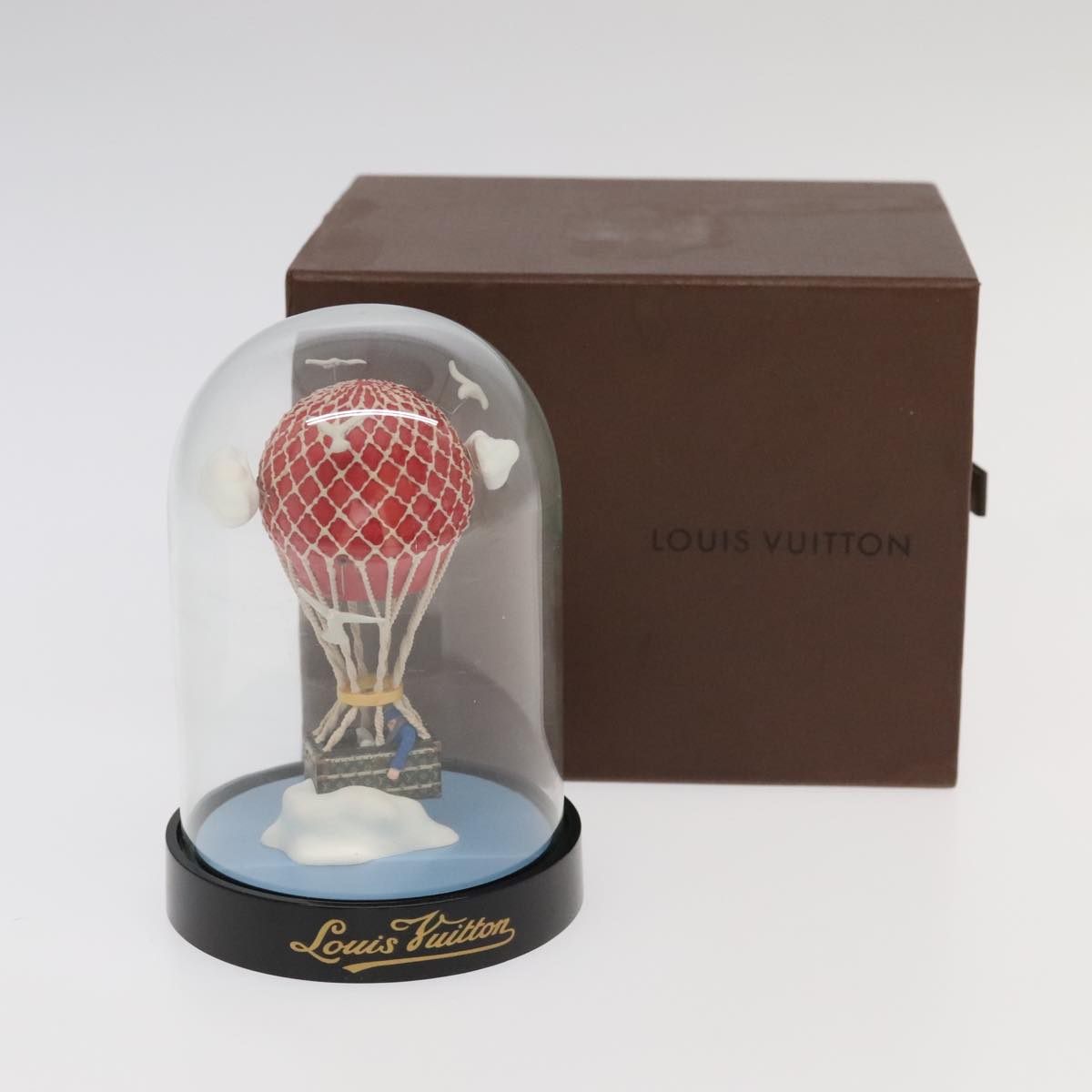 LOUIS VUITTON Snow Globe Balloon VIP Only Clear Red LV Auth 102239