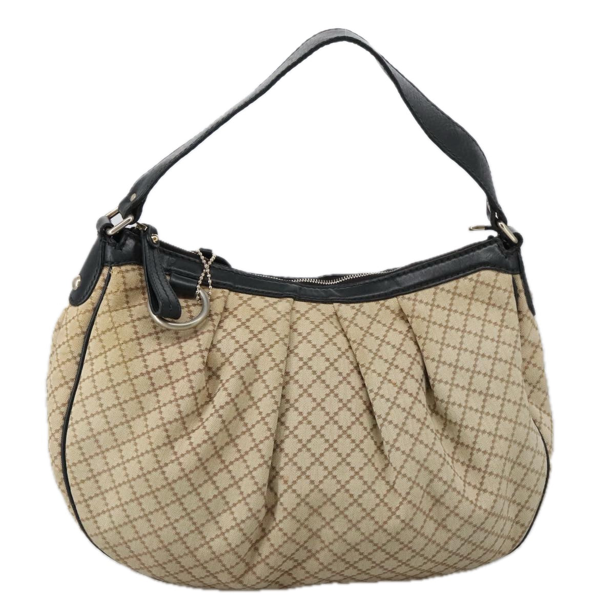 GUCCI Diamante Shoulder Bag Canvas Beige 232955 Auth 102250