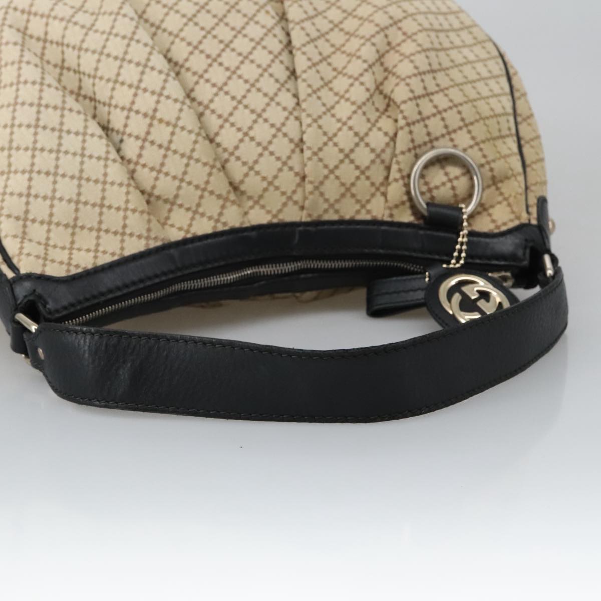 GUCCI Diamante Shoulder Bag Canvas Beige 232955 Auth 102250