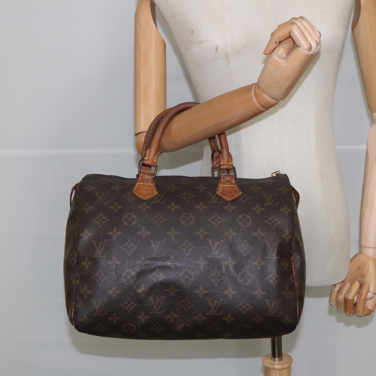 LOUIS VUITTON Monogram Speedy 30 Hand Bag M41526 LV Auth 102261