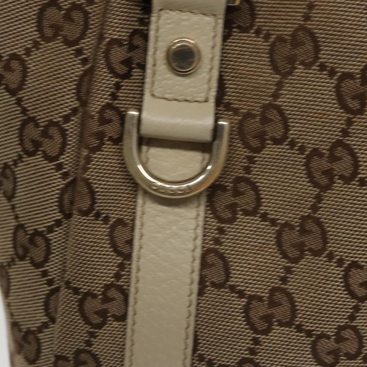 GUCCI GG Canvas Abbey Tote Bag Beige Gold 130736 Auth 102266