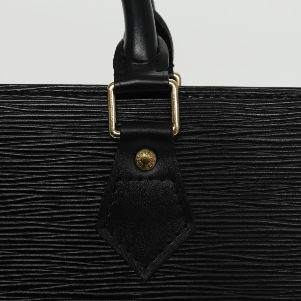 LOUIS VUITTON Epi Sac Triangle Hand Bag Black M52092 LV Auth 102271