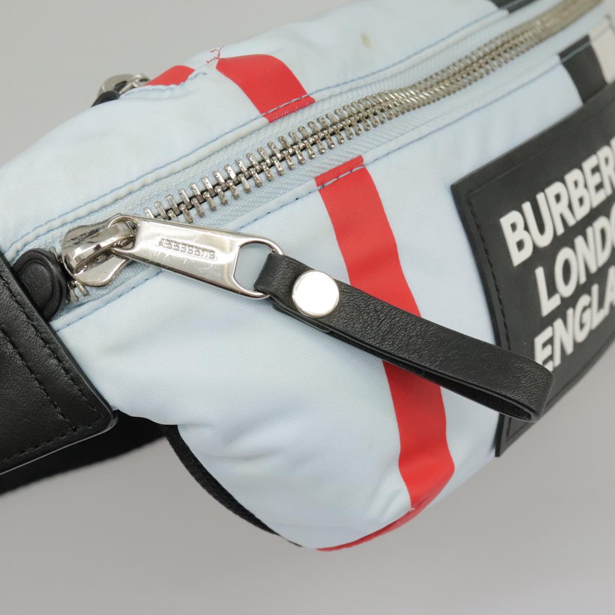 BURBERRY Waist bag Nylon Light Blue Auth 102277