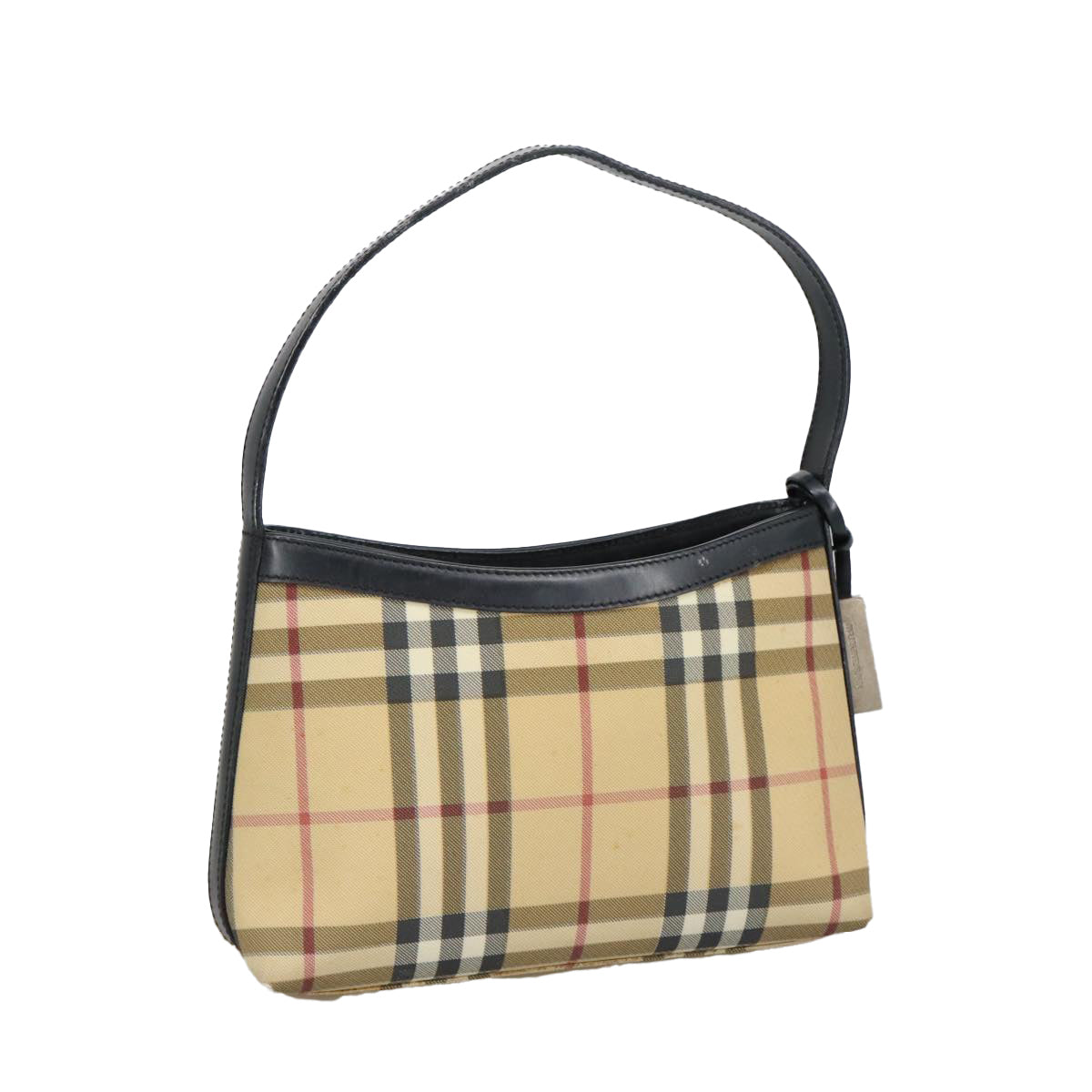 BURBERRY Nova Check Shoulder Bag PVC Beige Auth 102281