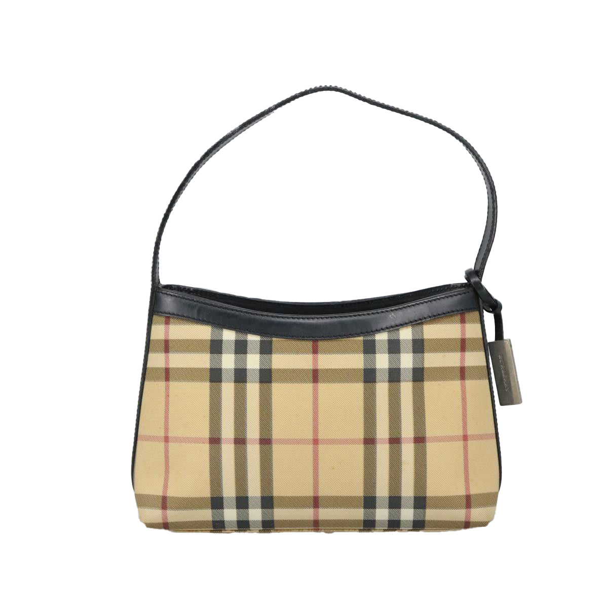 BURBERRY Nova Check Shoulder Bag PVC Beige Auth 102281 - 0