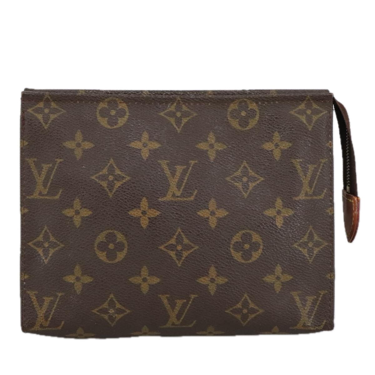 LOUIS VUITTON Monogram Poche Toilette 19 Pouch M47544 LV Auth 102290