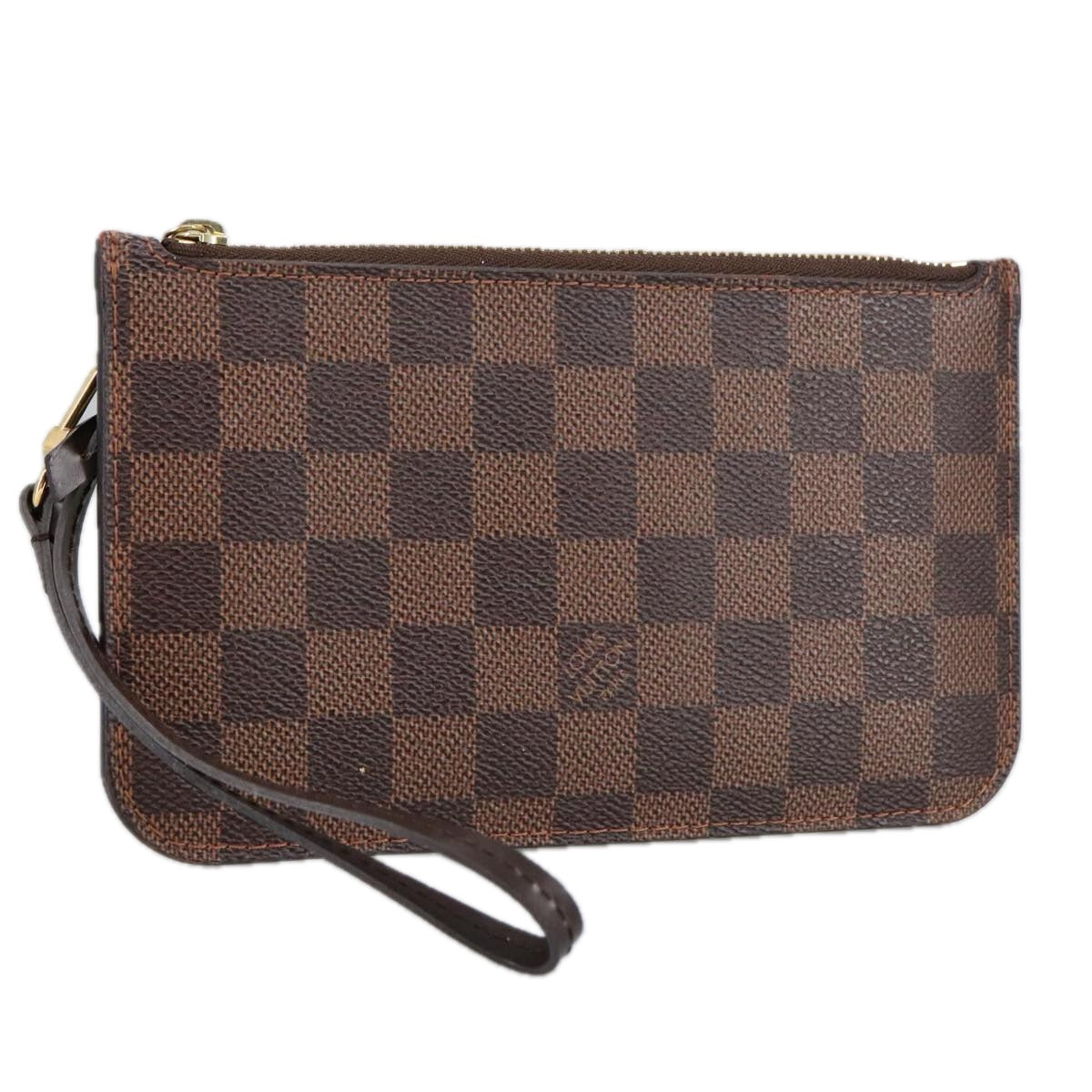 LOUIS VUITTON Damier Ebene Neverfull PM Pouch LV Auth 102292