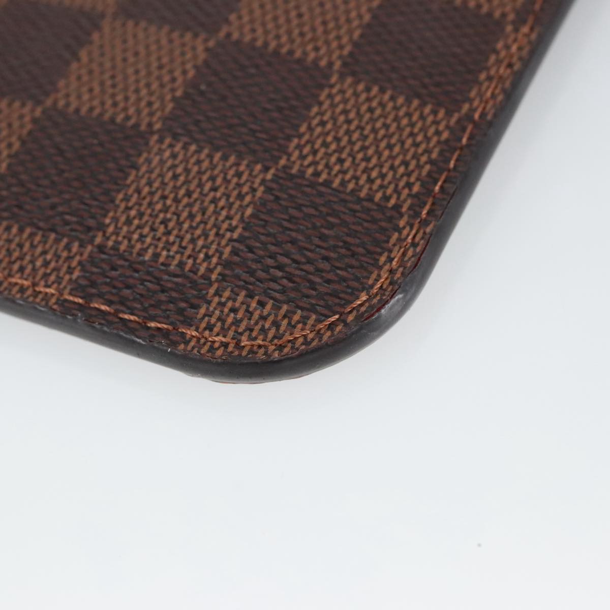 LOUIS VUITTON Damier Ebene Neverfull PM Pouch LV Auth 102292