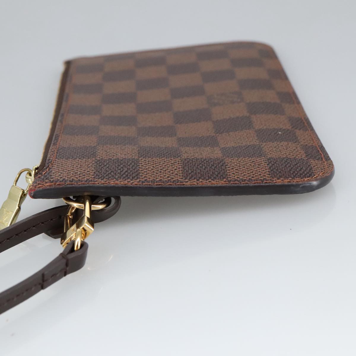 LOUIS VUITTON Damier Ebene Neverfull PM Pouch LV Auth 102292