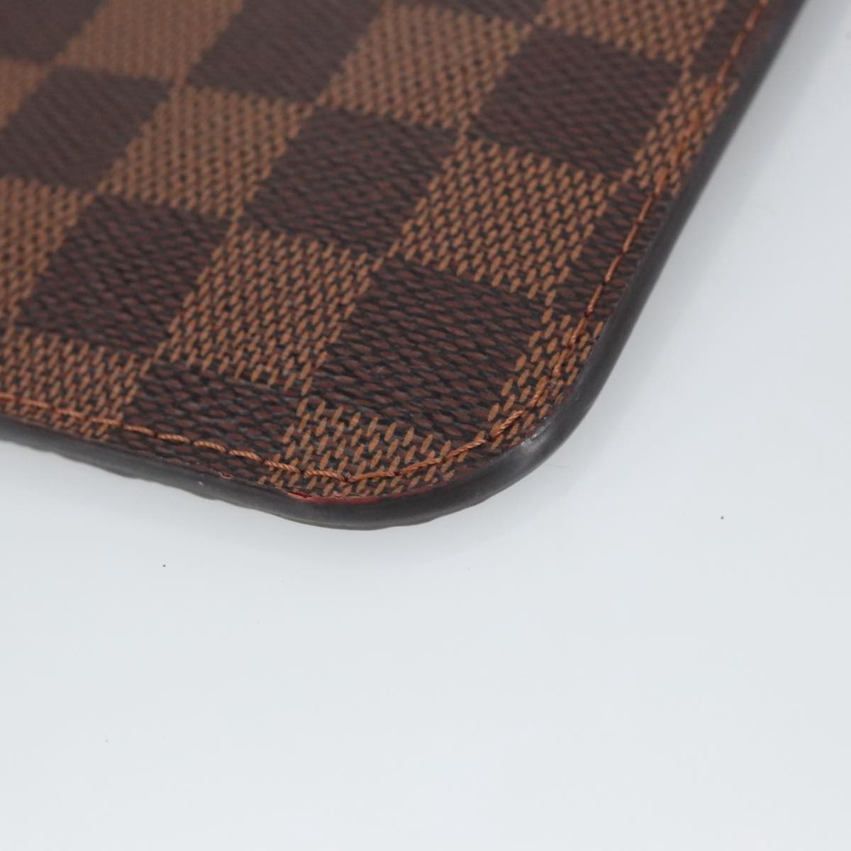 LOUIS VUITTON Damier Ebene Neverfull PM Pouch LV Auth 102292