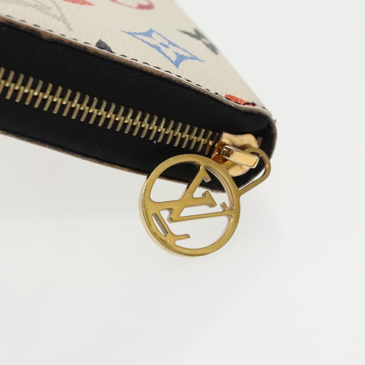 LOUIS VUITTON Monogram Game On Zippy Wallet White M57491 LV Auth 102295