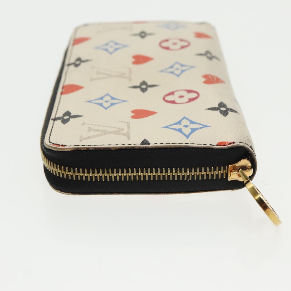 LOUIS VUITTON Monogram Game On Zippy Wallet White M57491 LV Auth 102295