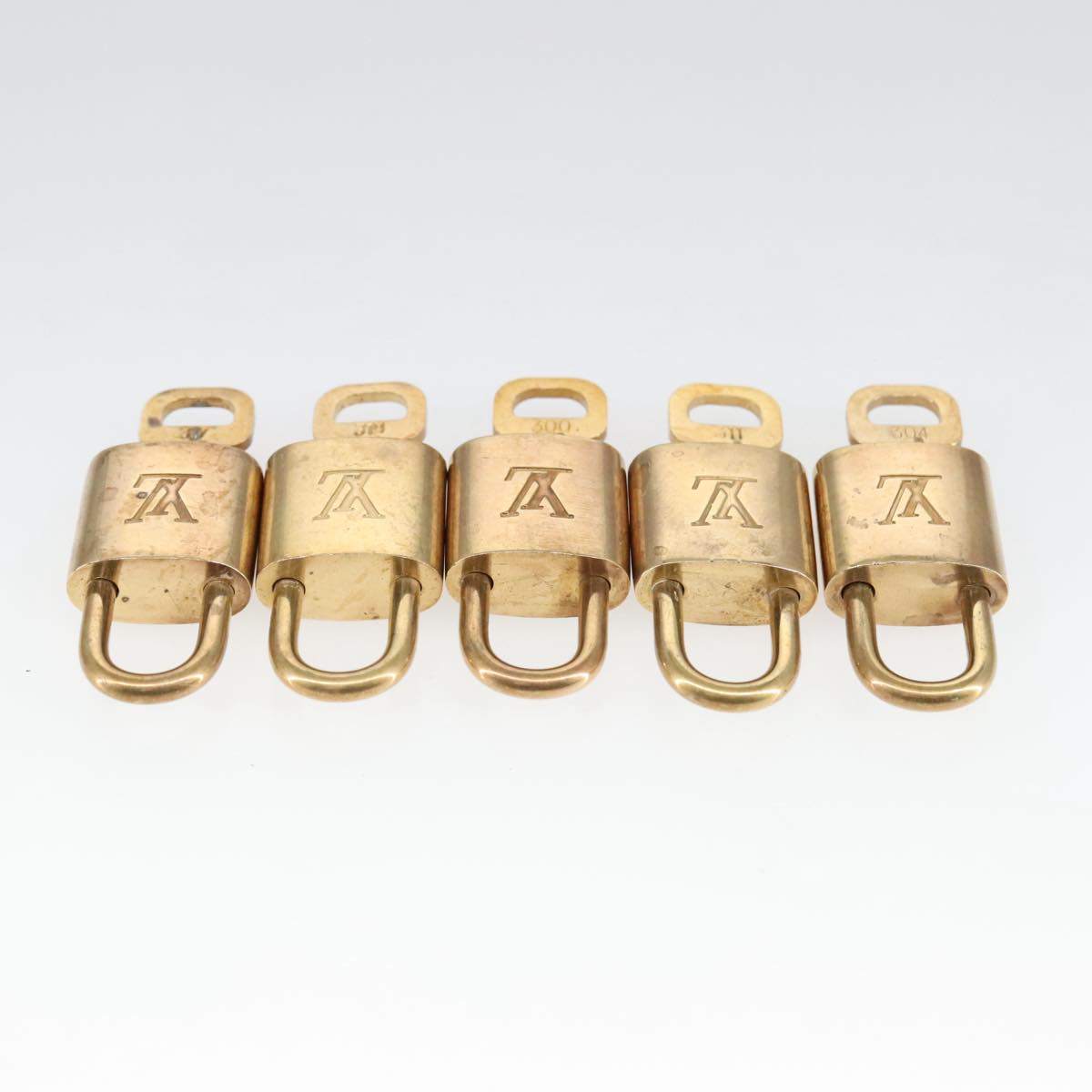 LOUIS VUITTON Padlock 10set metal Gold Tone LV Auth 102327