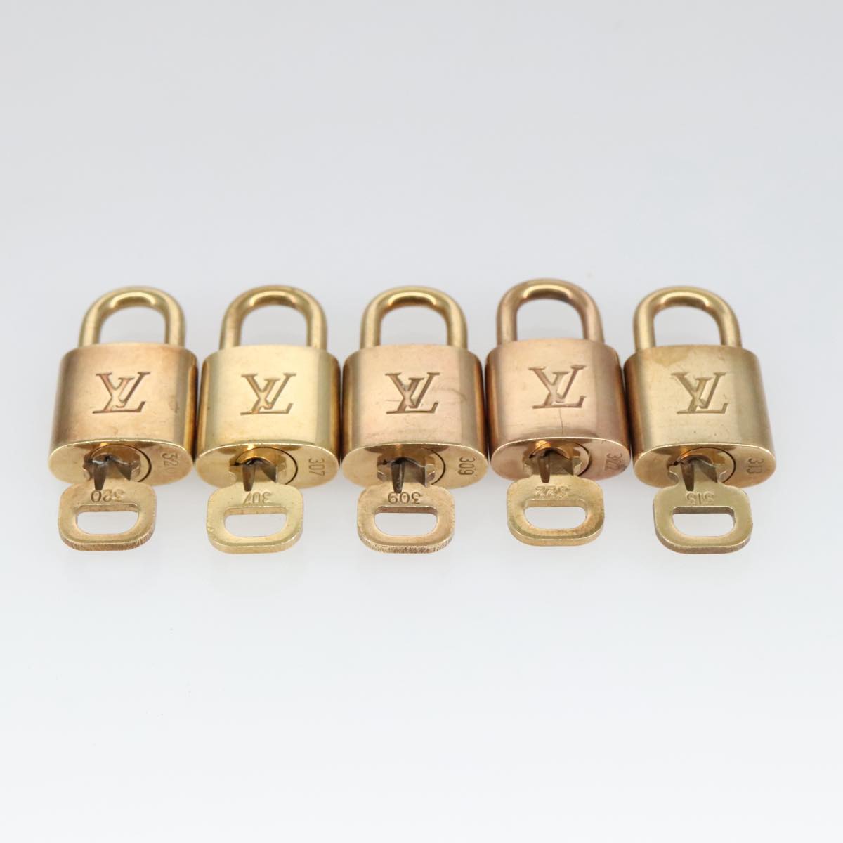 LOUIS VUITTON Padlock 10set metal Gold Tone LV Auth 102329