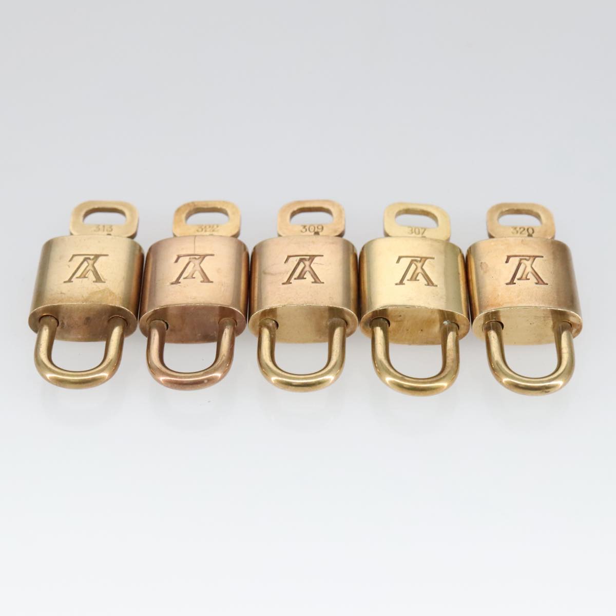 LOUIS VUITTON Padlock 10set metal Gold Tone LV Auth 102329