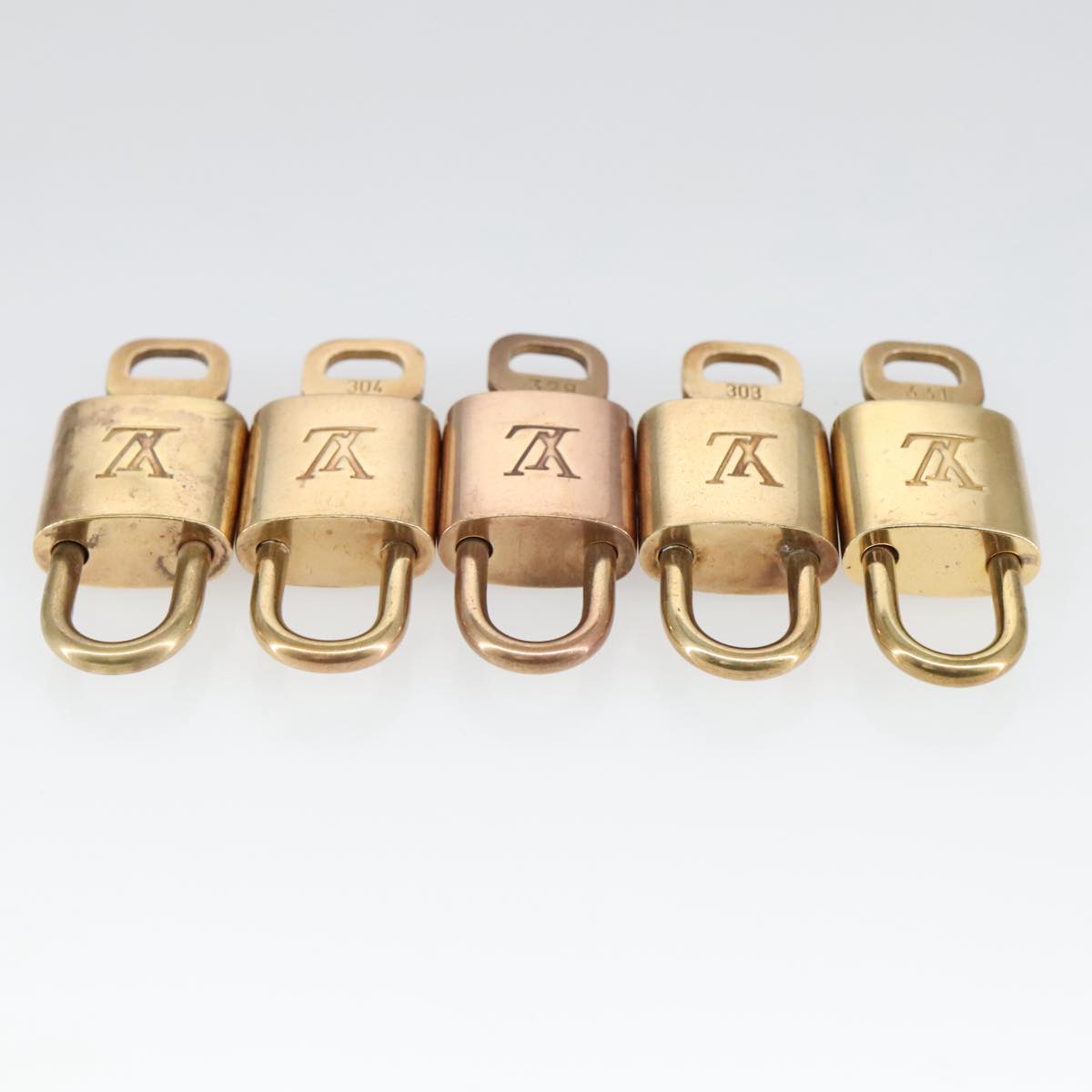 LOUIS VUITTON Padlock 10set metal Gold Tone LV Auth 102329