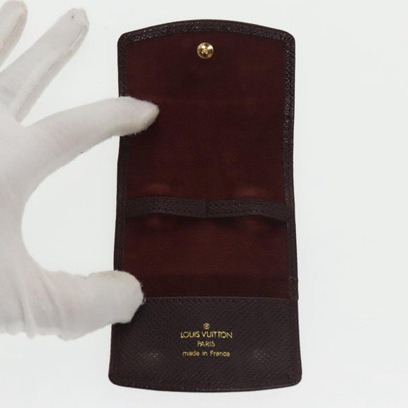 LOUIS VUITTON Taiga Cuffs Cuff Case Acajou LV Auth 102330