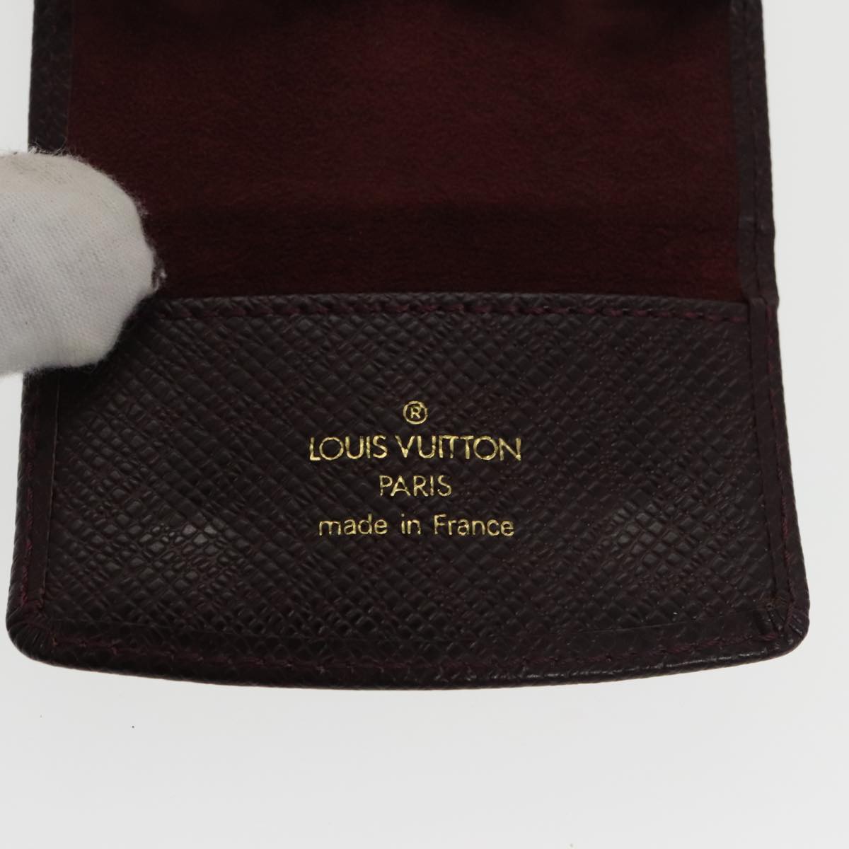 LOUIS VUITTON Taiga Cuffs Cuff Case Acajou LV Auth 102330