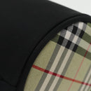 Burberrys Vanity Pouch Nylon Black Gold Auth 102332-17