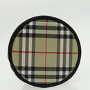 Burberrys Vanity Pouch Nylon Black Gold Auth 102332-5