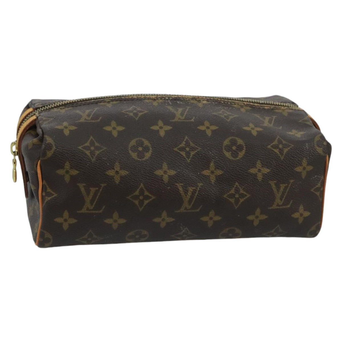 LOUIS VUITTON Monogram Trousse Patte Pression Cosmetic Pouch M47636 Auth 102339