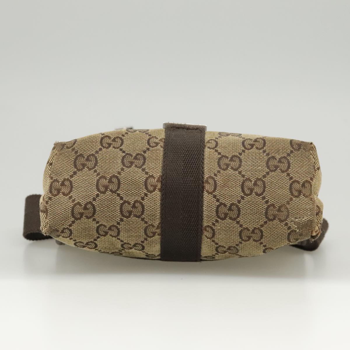 GUCCI GG Canvas Waist bag Beige Auth 102344