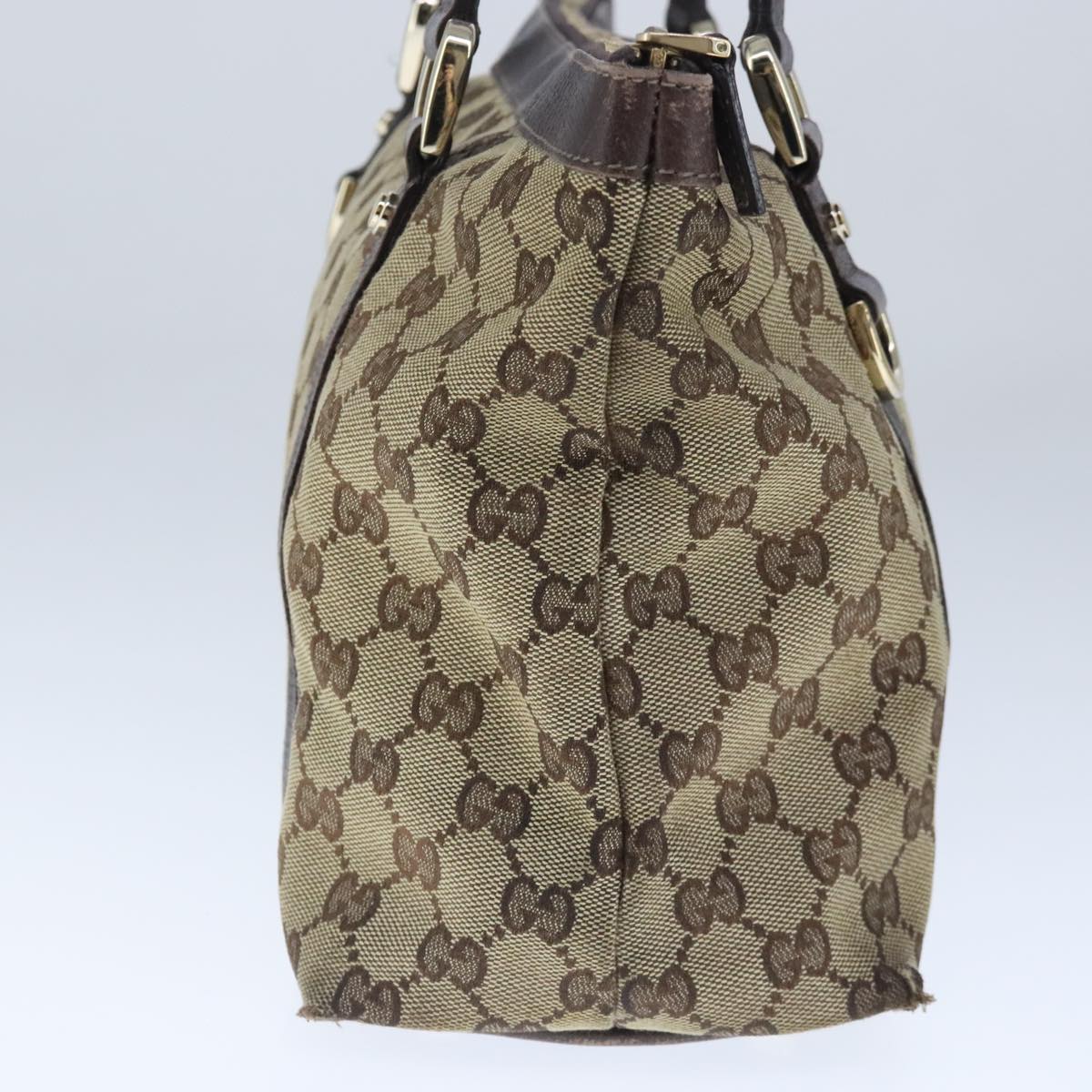 GUCCI GG Canvas Tote Bag Beige Auth 102346