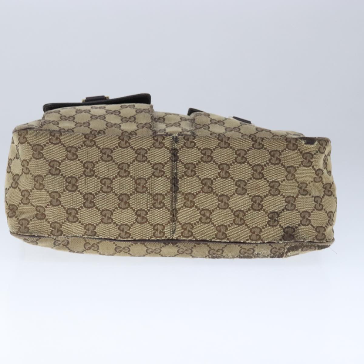 GUCCI GG Canvas Shoulder Bag Beige Auth 102348