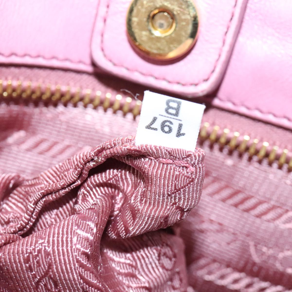 PRADA Hand Bag Nylon Pink Auth 102357