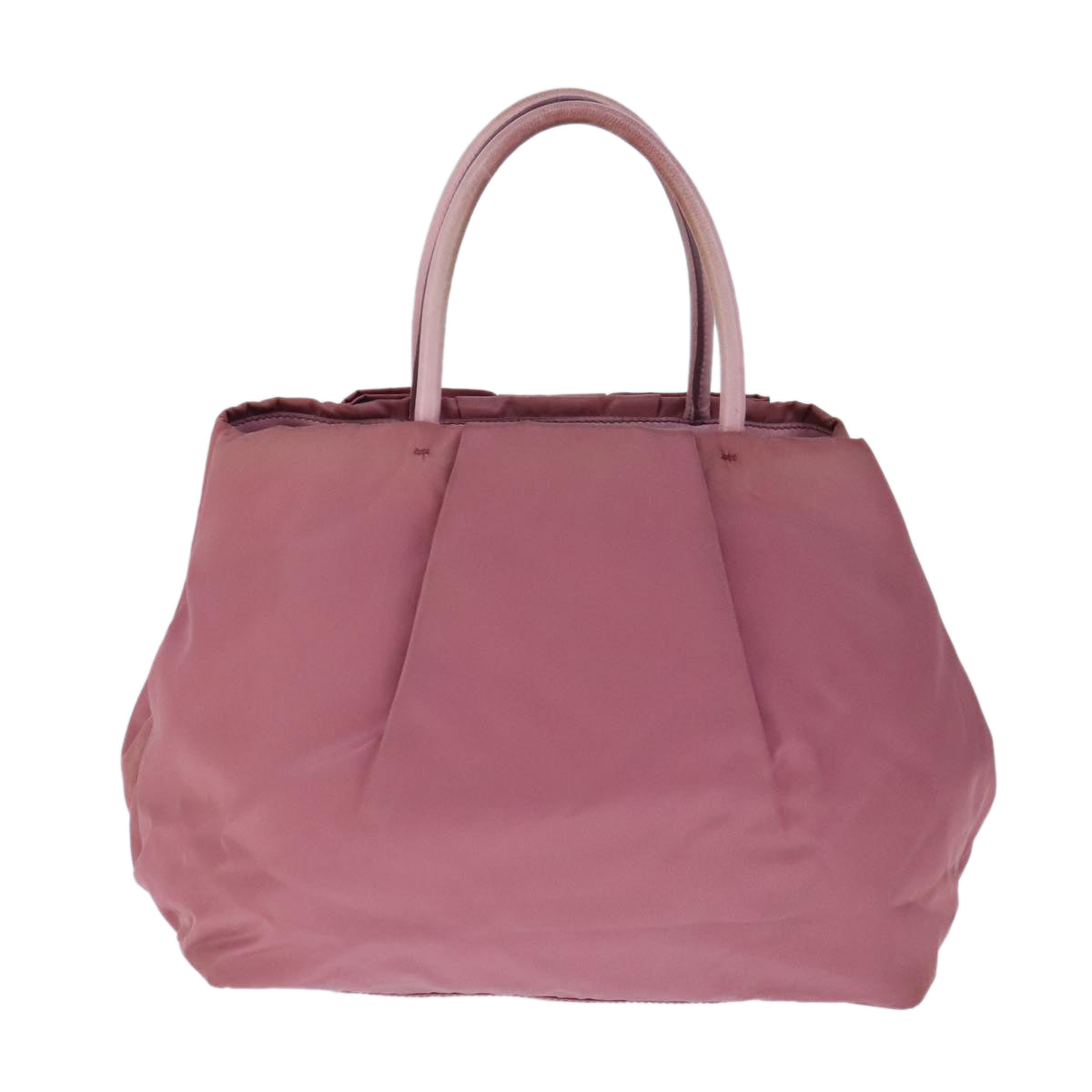 PRADA Hand Bag Nylon Pink Auth 102357