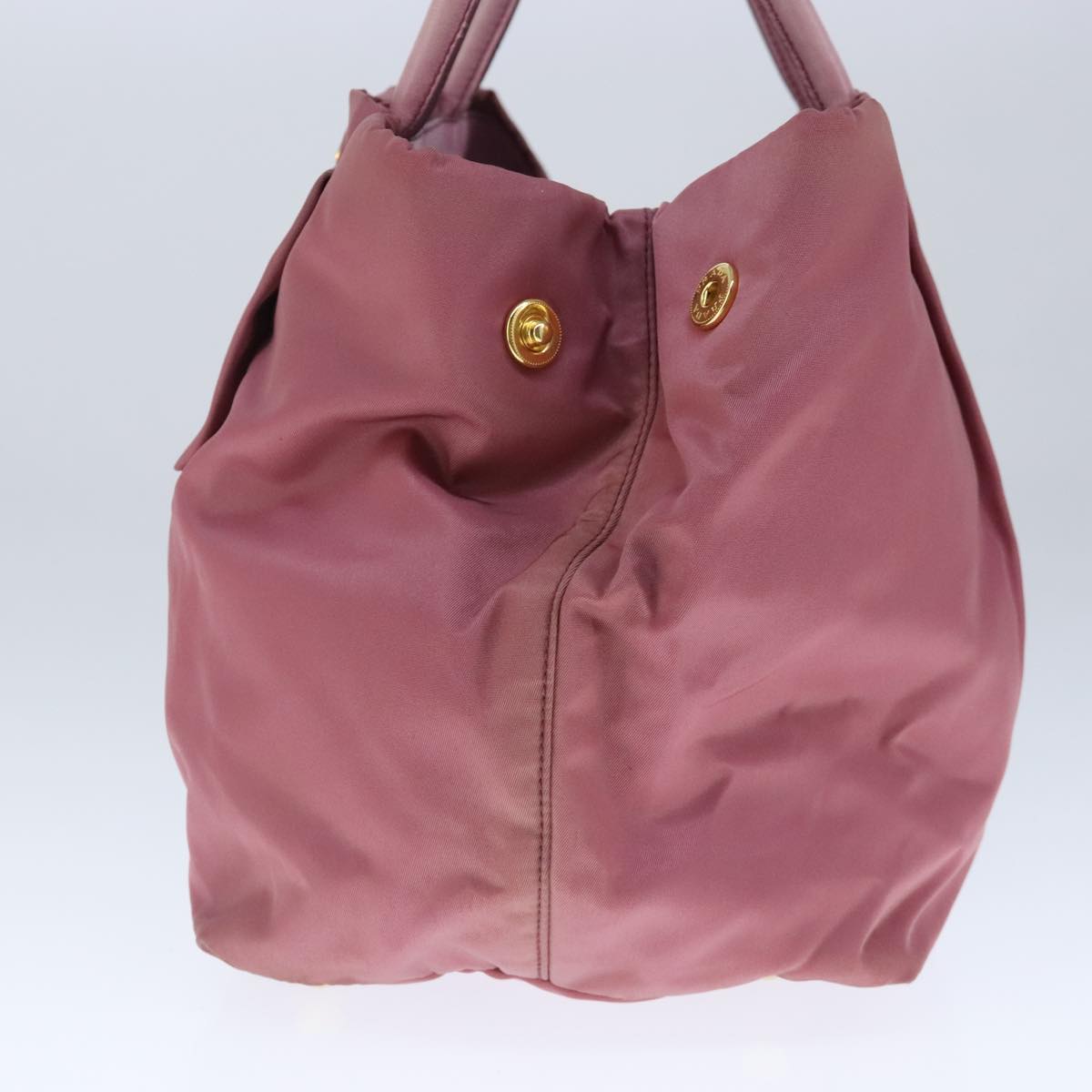 PRADA Hand Bag Nylon Pink Auth 102357