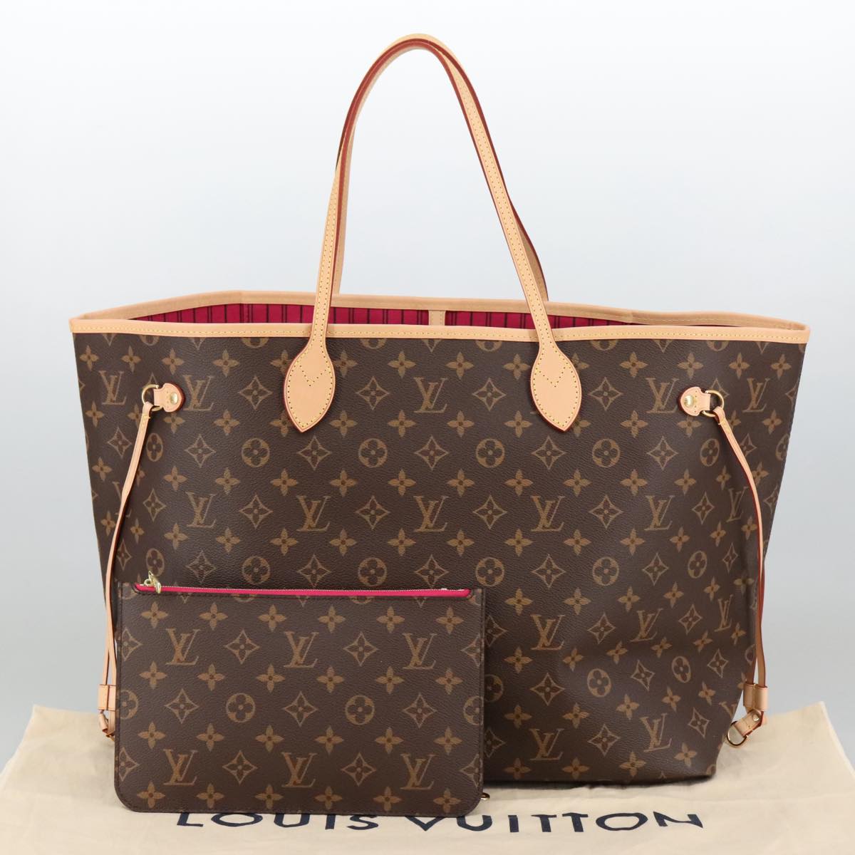 LOUIS VUITTON Monogram Neverfull GM Tote Bag M40157 LV Auth 102359A