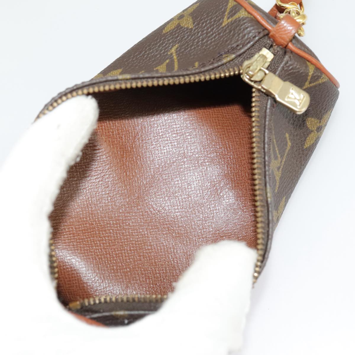 LOUIS VUITTON Monogram Papillon Pouch LV Auth 102362